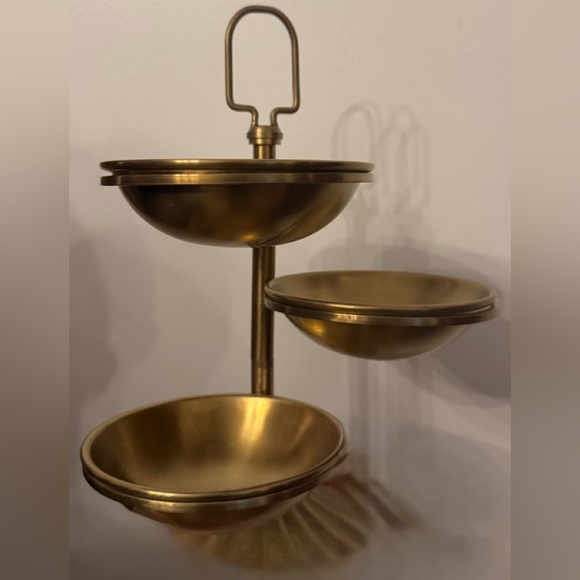 Hearth and Hand with Magnolia, Elegant Gold Tiered Serving Tray - Picture 2 of 4